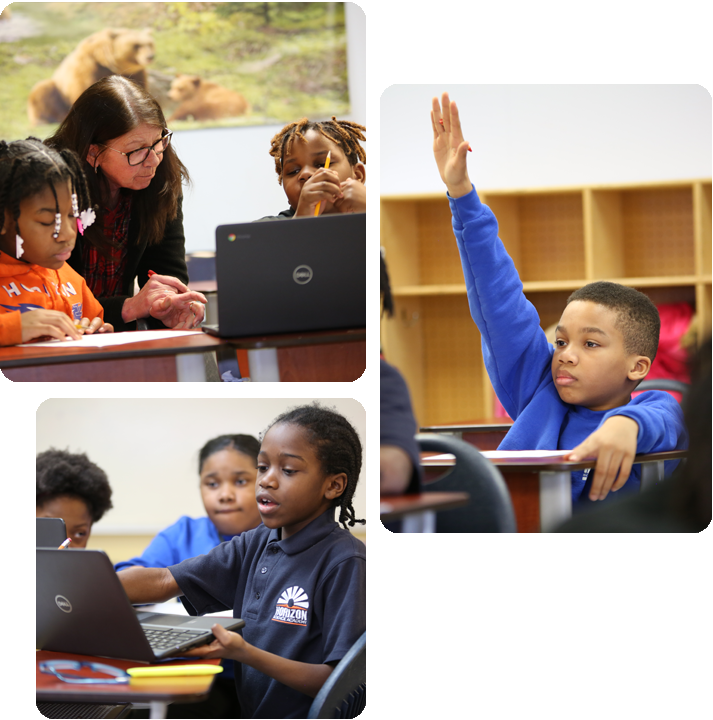 Students engaged in various activities in a science lab, showcasing teamwork and experimentation